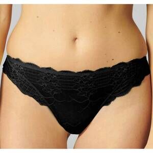 NEW SIMONE PERELE reve floral lace tanga in black
